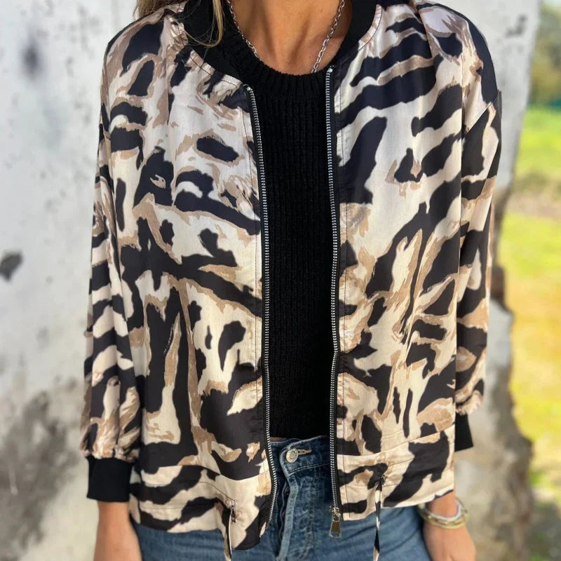 Maria™ | Bomberjakke med zebraprint